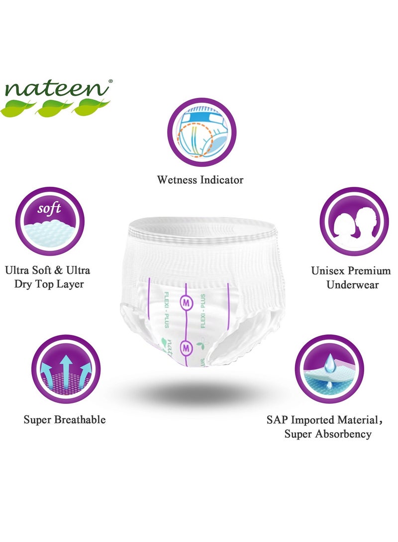 Nateen Flexi Ultra Adult Diapers Pants, ultima absorbency Incontinence Pull Ups, Medium,Waist Size 90-130cm,10 Count Adult Pants diaper ,Superior Comfort,Excellent Combination of Protection. (10 Count) - Image 3